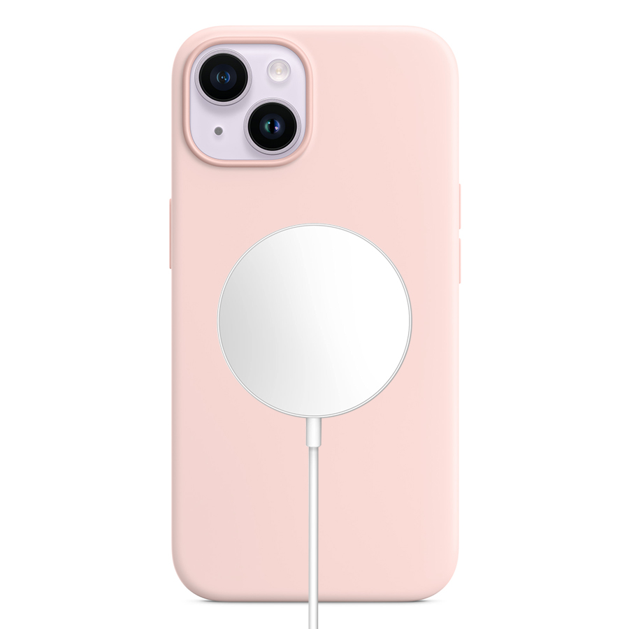 Чехол Silicone Case with MagSafe и Анимация цвета для iPhone 14 Plus 6.7", розовый (3) фото