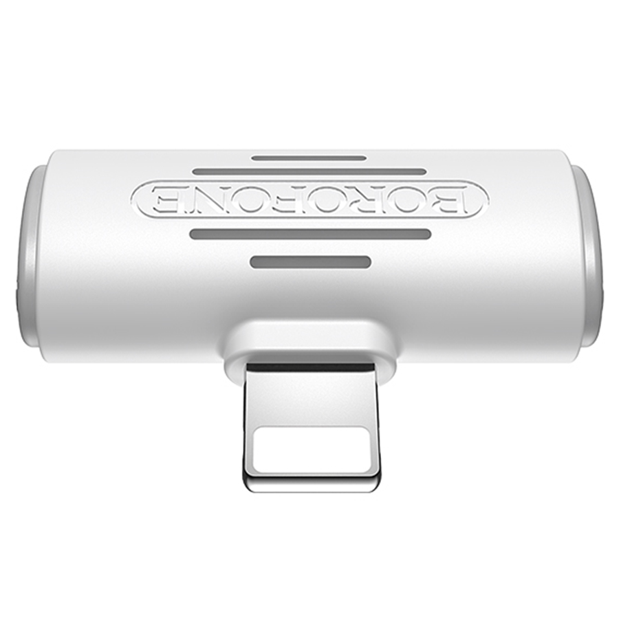 Переходник/Адаптер BOROFONE BV6 Comfortable 2 в 1 Lightning (m) - Dual Lightning (f), белый фото