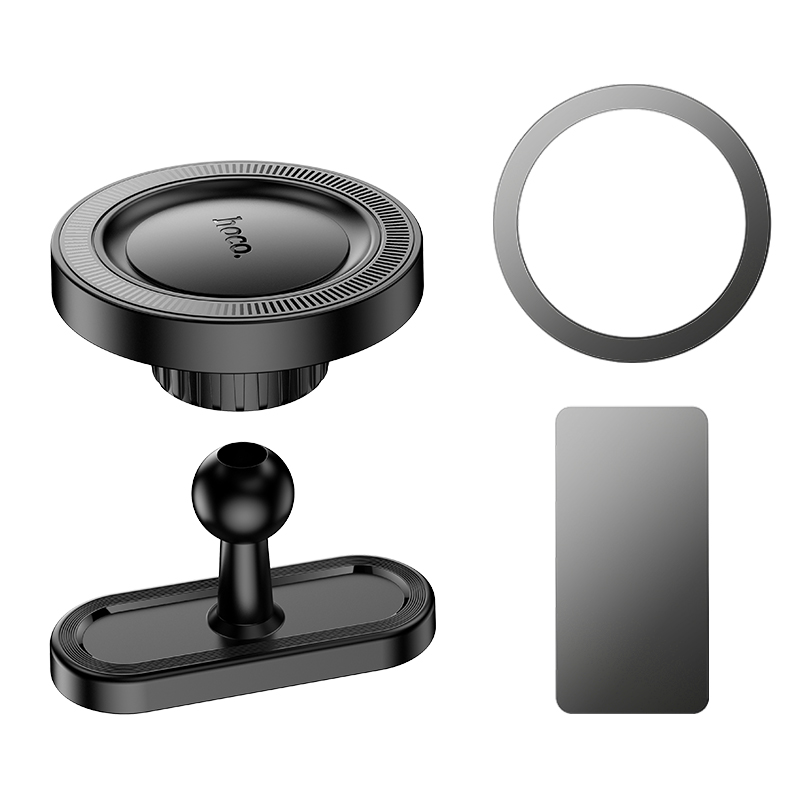 Автомобильный держатель HOCO H58 Show Ring, магнитный, универсальный, черный фото