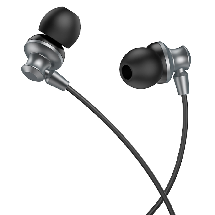 Проводные наушники HOCO M98 Delighted, Jack 3.5mm, 1.2 м, серый металлик фото