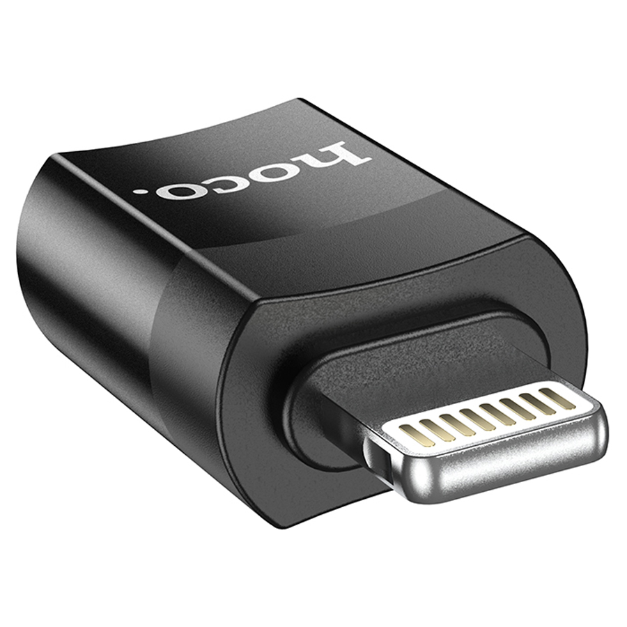 Переходник/Адаптер HOCO UA17 Lightning (m) - Type-C (f), черный фото