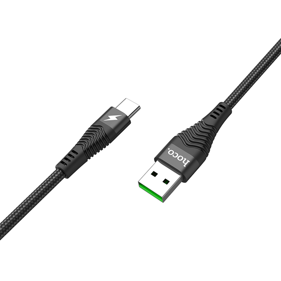 Кабель USB HOCO U53 4A Flash USB - Type-C, 5A, 1.2 м, черный оптом недорого с доставкой Кабель USB HOCO U53 4A Flash USB - Type-C, 5A, 1.2 м, черный фото