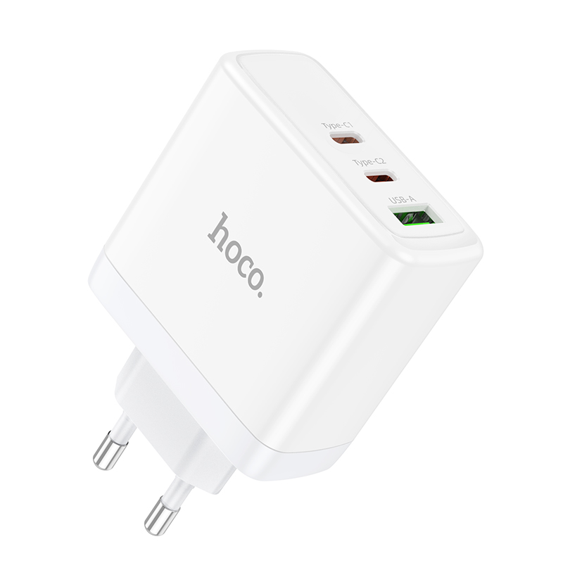 Сетевое зарядное устройство HOCO N30 Glory 1xUSB + 2xUSB-C, 65W, белый фото