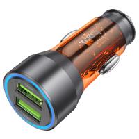 Автомобильное зарядное устройство HOCO NZ12 Prosperity, 2xUSB, 36W, оранжевый фото
