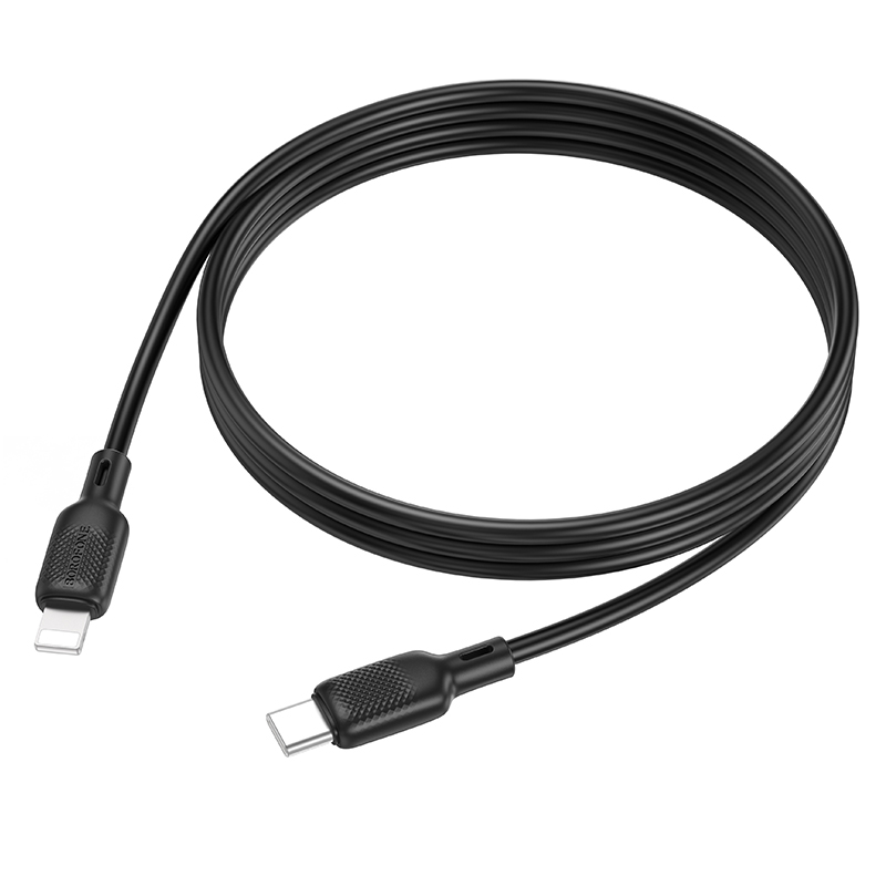 Кабель USB-C BOROFONE BX113 Lenny Type-C - Lightning, 27W, 1 м, черный фото