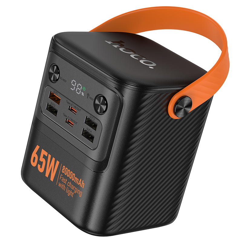 Портативный аккумулятор HOCO J152 Pro Tough, 65W, 80000 мА⋅ч, черный фото