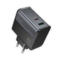 Сетевое зарядное устройство HOCO CS74A Star 1xUSB + 1xUSB-C, 45W, черный фото