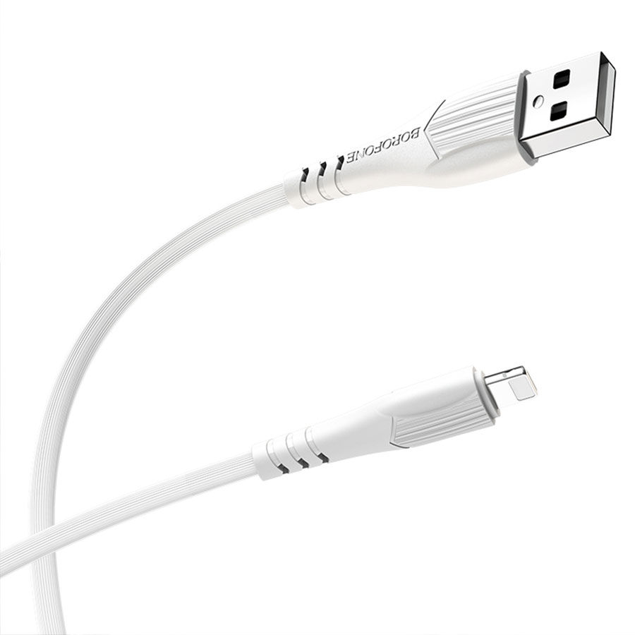 Кабель USB BOROFONE BX37 Wieldy USB - Lightning, 2.4А, 1 м, белый оптом недорого с доставкой Кабель USB BOROFONE BX37 Wieldy USB - Lightning, 2.4А, 1 м, белый фото