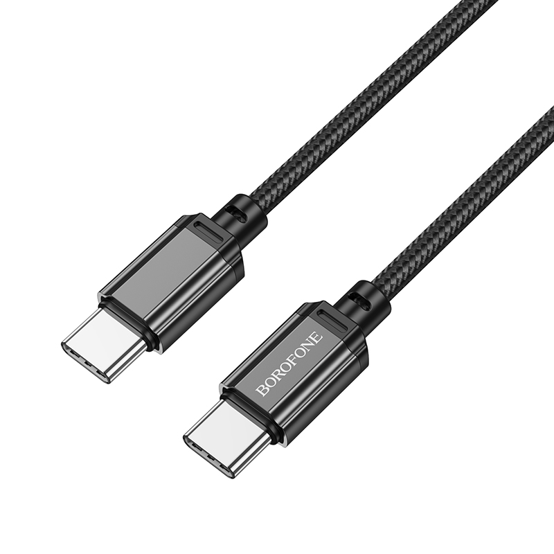 Кабель USB-C BOROFONE BX87 Sharp Type-C - Type-C, 3A, 60W, 2 м, черный фото