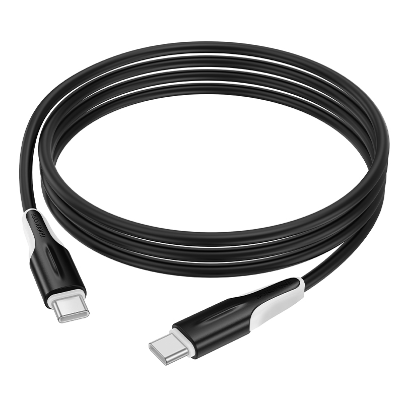 Кабель USB-C BOROFONE BX119 New Type-C - Type-C, 3A, 60W, 1 м, черный фото