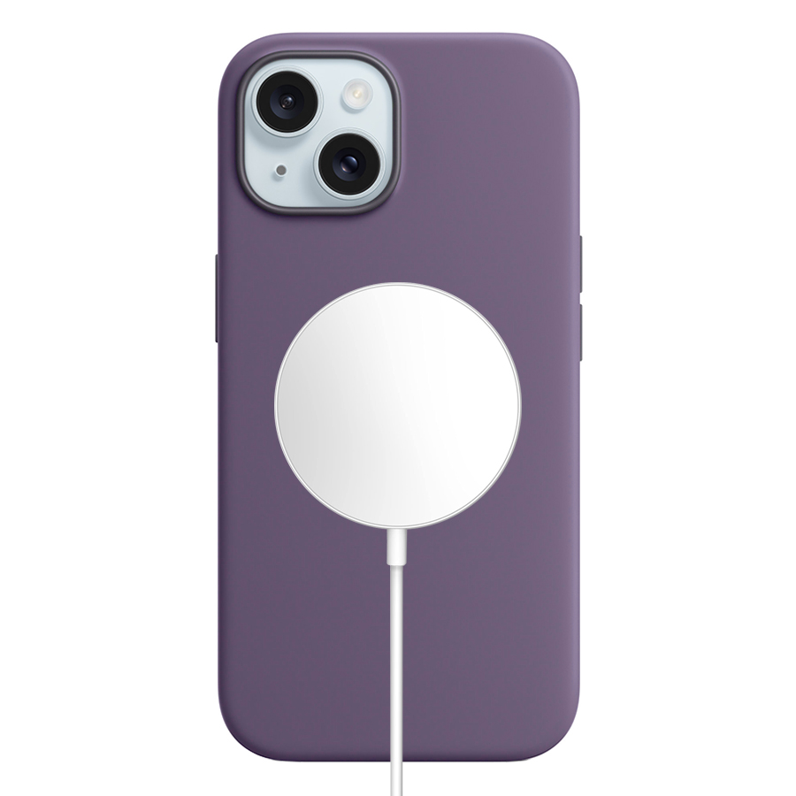 Чехол Silicone Case with MagSafe и Анимация цвета для iPhone 14 6.1", аметист (11) фото