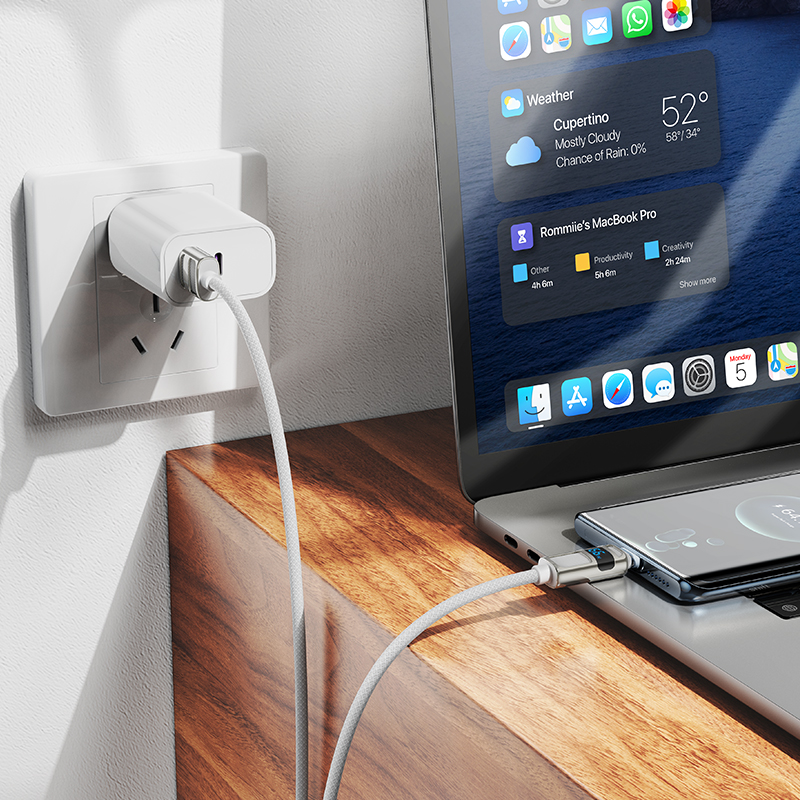 Кабель USB HOCO U137 Line USB - Type-C, 5A, 66W, 1.2 м, белый фото