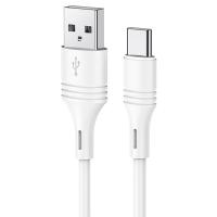 Кабель USB BOROFONE BX43 CoolJoy USB - Type-C, 3A, 1 м, белый оптом недорого с доставкой Кабель USB BOROFONE BX43 CoolJoy USB - Type-C, 3A, 1 м, белый фото