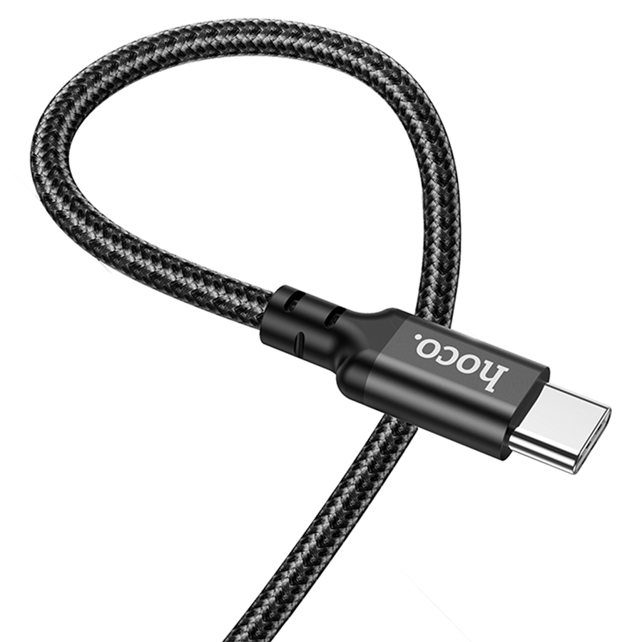 Кабель USB-C HOCO X14 Double speed Type-C - Type-C, 3A, 60W, 1 м, черный фото