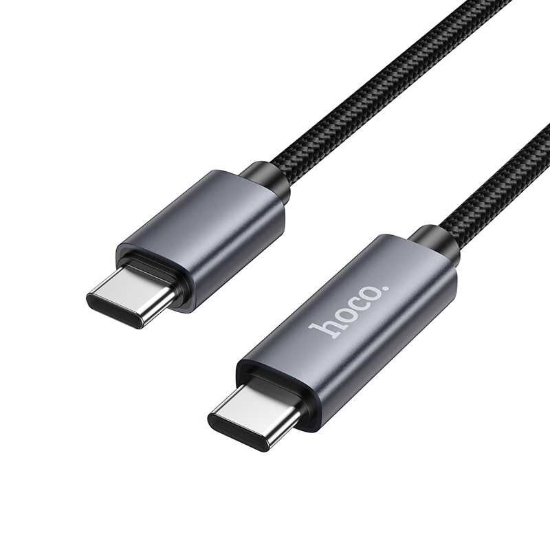 Кабель USB-C HOCO X112 Favor Type-C - Type-C, 3A, 60W, 1 м, черный фото