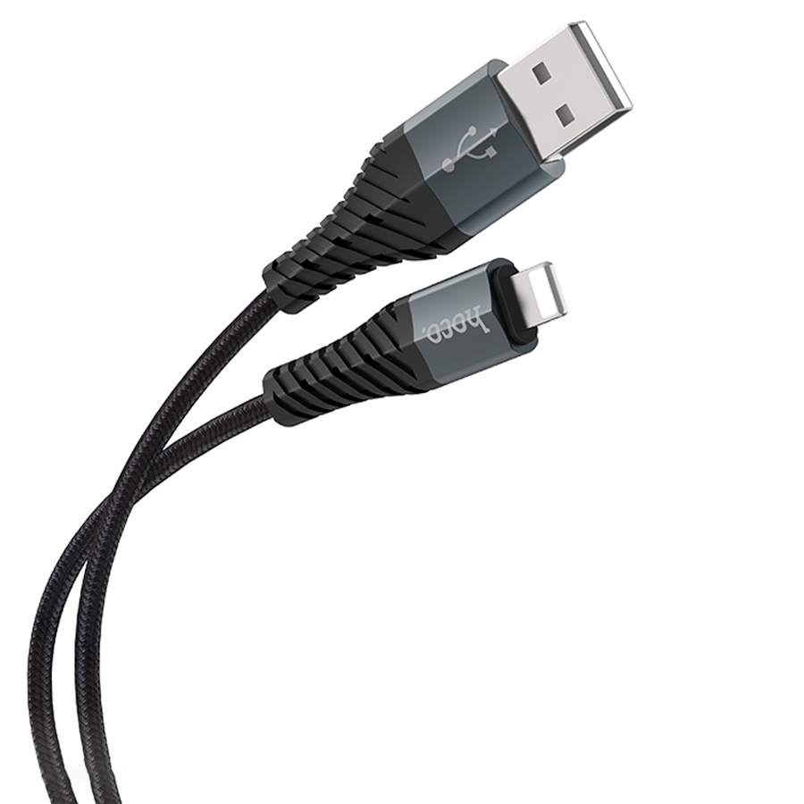 Кабель USB HOCO X38 Cool USB - Lightning, 2.4А, 1 м, черный фото
