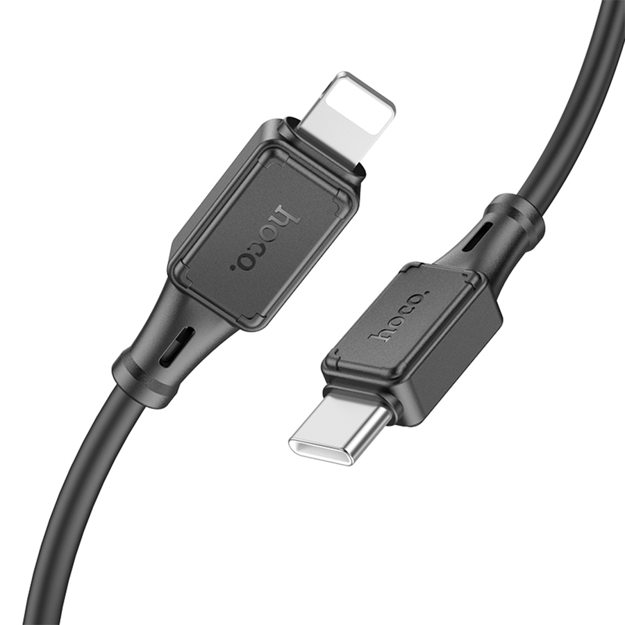 Кабель USB-C HOCO X101 Assistant Type-C - Lightning, 27W, 1 м, черный фото