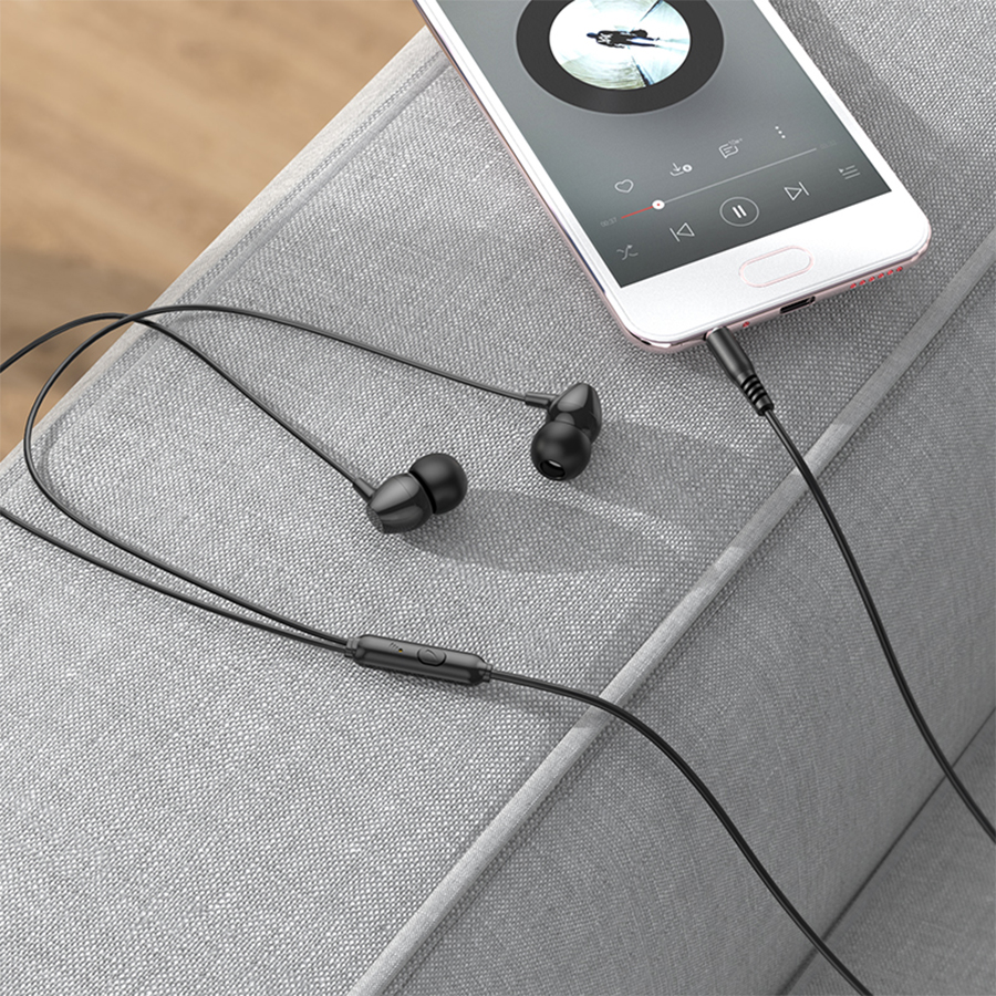 Проводные наушники HOCO M94 universal, Jack 3.5mm, 1.2 м, черный фото