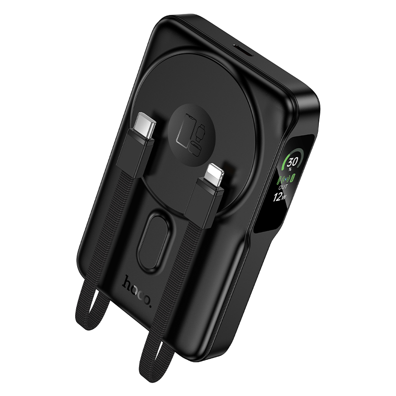 Портативный аккумулятор HOCO Q48 Core, с беспроводной зарядкой, 20W, 10000 мА⋅ч, черный фото