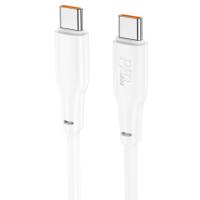 Кабель USB-C HOCO X93 Force Type-C - Type-C, 3A, 60W, 1 м, белый фото