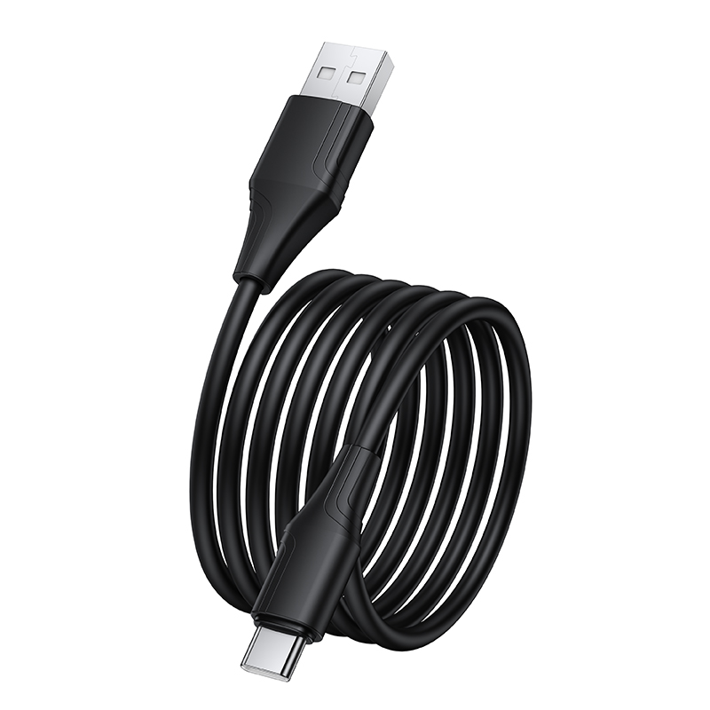 Кабель USB HOCO X124 Bien USB - Type-C, 3A, 1 м, черный фото