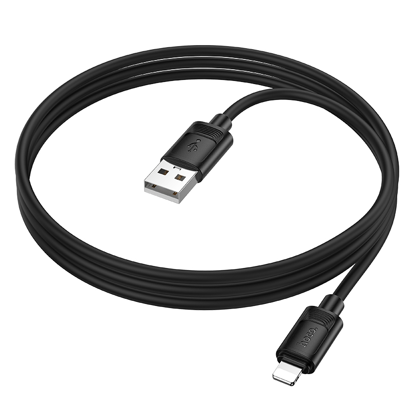 Кабель USB HOCO X122 Benefit USB - Lightning, 2.4А, 1 м, черный фото