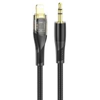 Аудиокабель HOCO UPA25 AUX Jack 3,5 (m) - Lightning (m), 1 м, черный фото