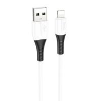 Кабель USB HOCO X82 Silicone USB - Lightning, 2.4А, 1 м, белый фото