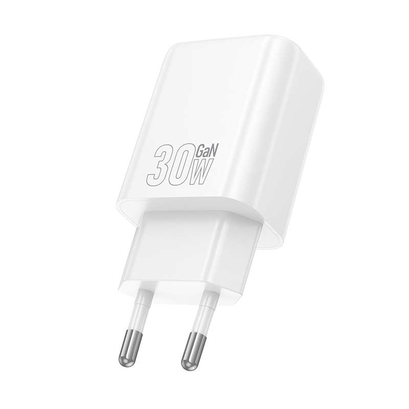 Сетевое зарядное устройство HOCO N63 Gentle 1xUSB + 1xUSB-C, 3A, 30W, белый фото