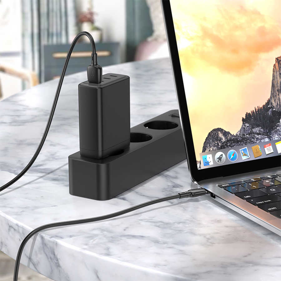 Кабель USB BOROFONE BX93 Super power USB - Type-C, 6A, 100W, 1 м, черный оптом недорого с доставкой Кабель USB BOROFONE BX93 Super power USB - Type-C, 6A, 100W, 1 м, черный фото