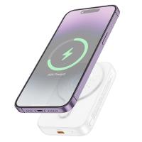 Портативный аккумулятор HOCO J117A Esteem, с беспроводной зарядкой, 20W, 10000 мА⋅ч, белый фото