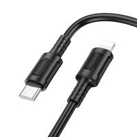 Кабель USB-C BOROFONE BX111 Feliz Type-C - Lightning, 27W, 1 м, черный фото