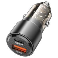 Автомобильное зарядное устройство BOROFONE BZ20A Smart, 1xUSB + 1xUSB-C, 83W, черный фото