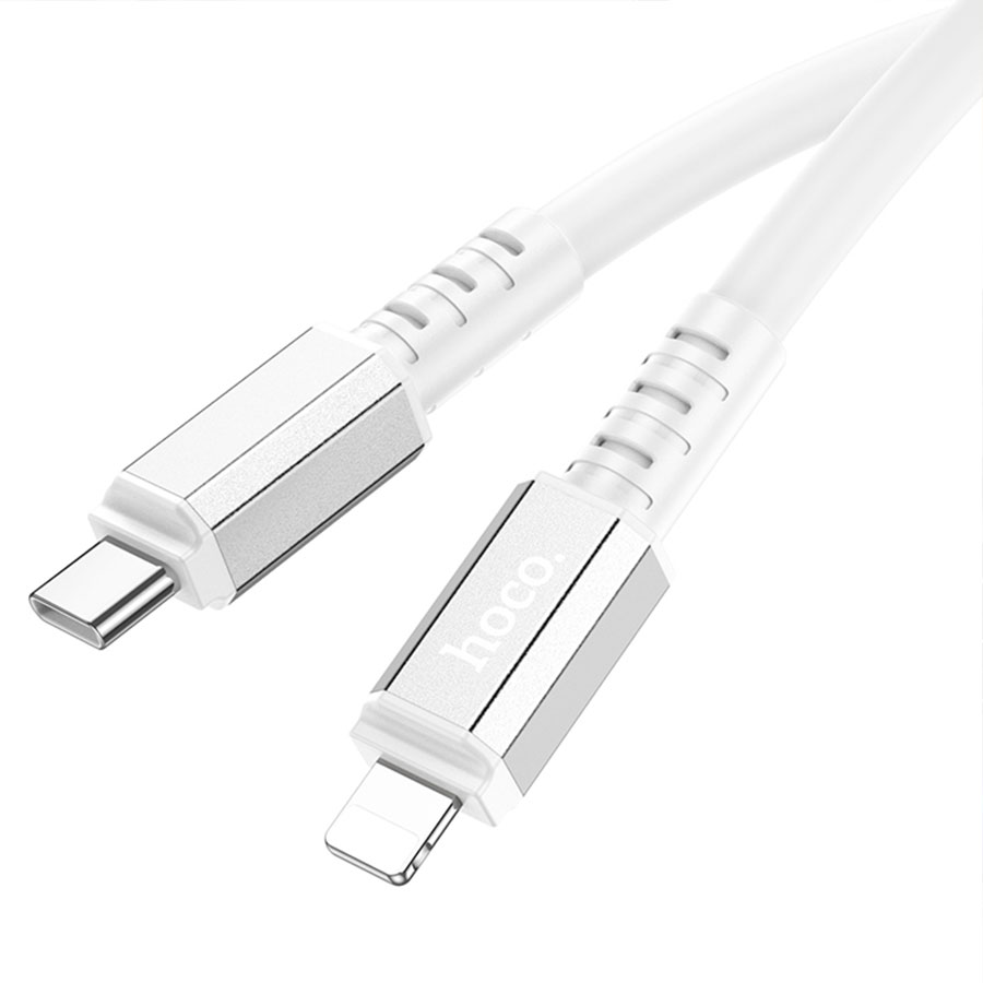Кабель USB-C HOCO X85 Strength Type-C - Lightning, 20W, 1 м, белый фото