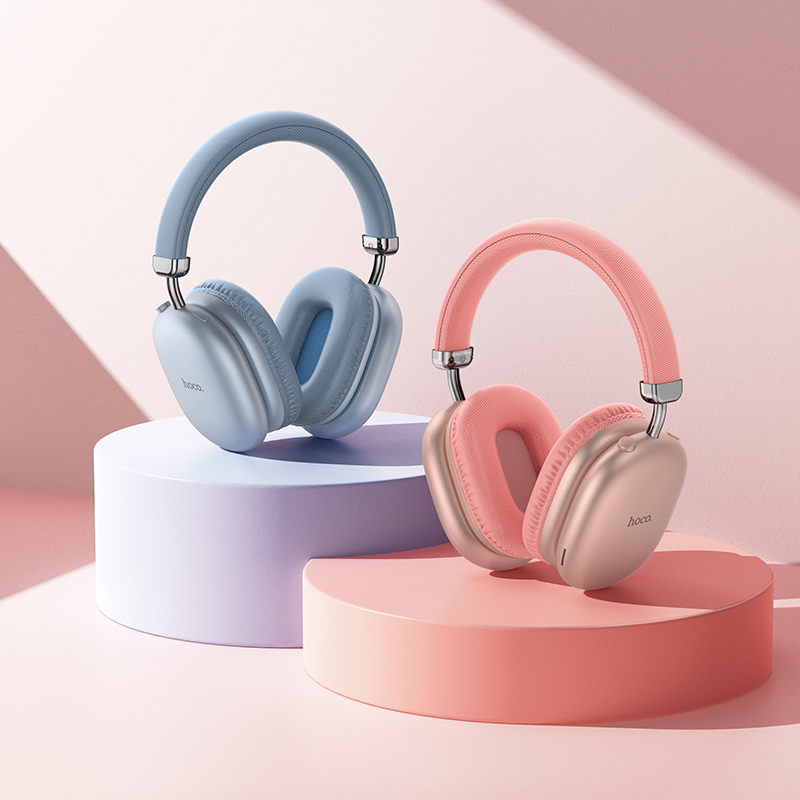 Беспроводные наушники накладные HOCO W35 Max Joy, Bluetooth, синий фото