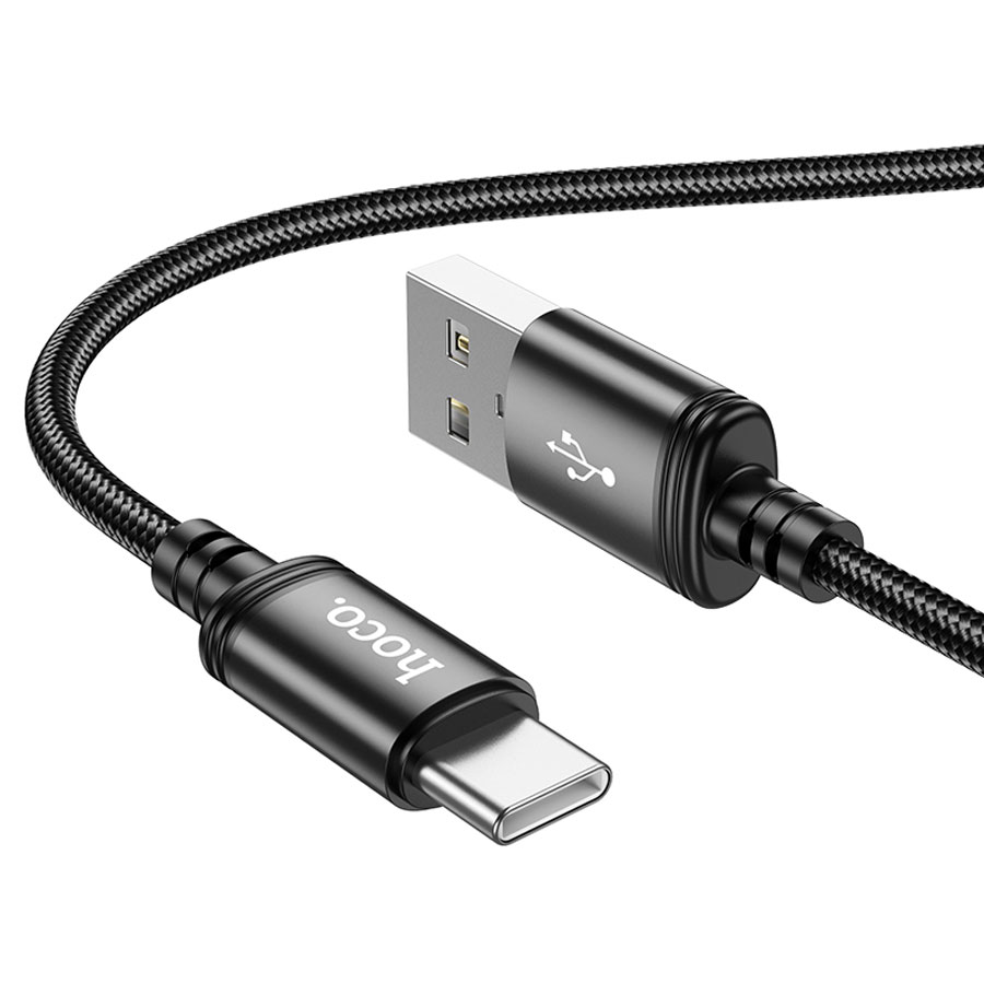 Кабель USB HOCO X89 Wind USB - Type-C, 3A, 1 м, черный фото