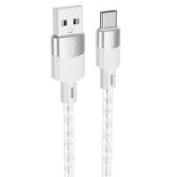Кабель USB HOCO X99 Crystal junction USB - Type-C, 3A, 1 м, серый фото