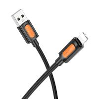 Кабель USB BOROFONE BX114 Structure USB - Lightning, 2.4А, 1 м, черный фото