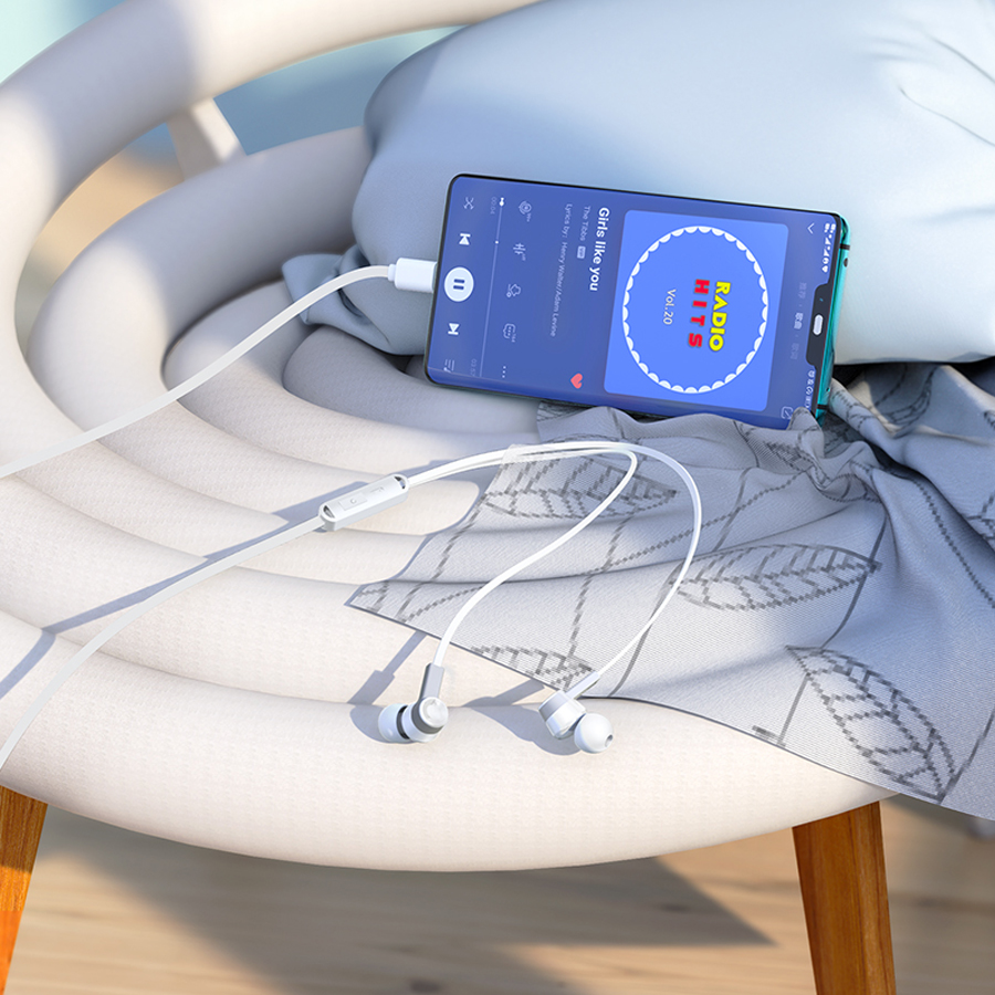 Проводные наушники HOCO M86 Oceanic, Type-C, 1.2 м, белый фото