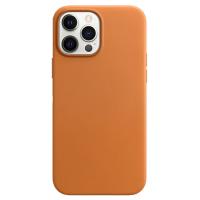 Чехол Leather Case MagSafe для iPhone 13 Pro Max 6.7", оранжевый (5) фото