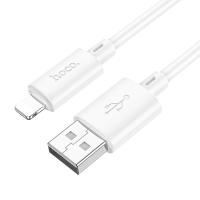 Кабель USB HOCO X88 Gratified USB - Lightning, 2.4А, 2 м, белый фото