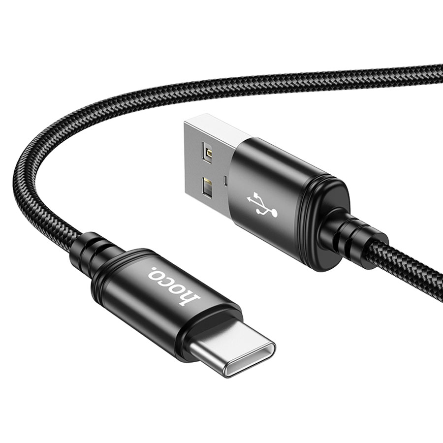 Кабель USB HOCO X91 Radiance USB - Type-C, 3A, 3 м, черный фото