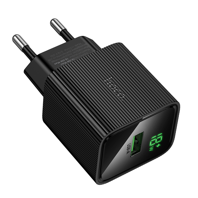 Сетевое зарядное устройство HOCO CS81A Excellent 1xUSB, 18W, черный фото