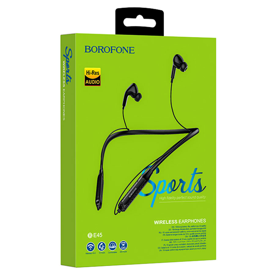 Беспроводные наушники для спорта BOROFONE BE45 Delightful, Bluetooth, черный фото