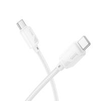 Кабель USB-C HOCO X113 Beneficio Type-C - Type-C, 3A, 60W, 1 м, белый фото