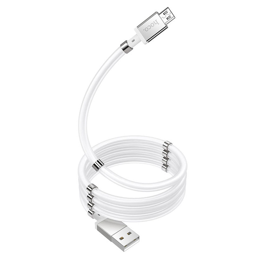 Кабель USB HOCO U91 Magic USB - MicroUSB, 2.4А, 1 м, белый оптом недорого с доставкой Кабель USB HOCO U91 Magic USB - MicroUSB, 2.4А, 1 м, белый фото
