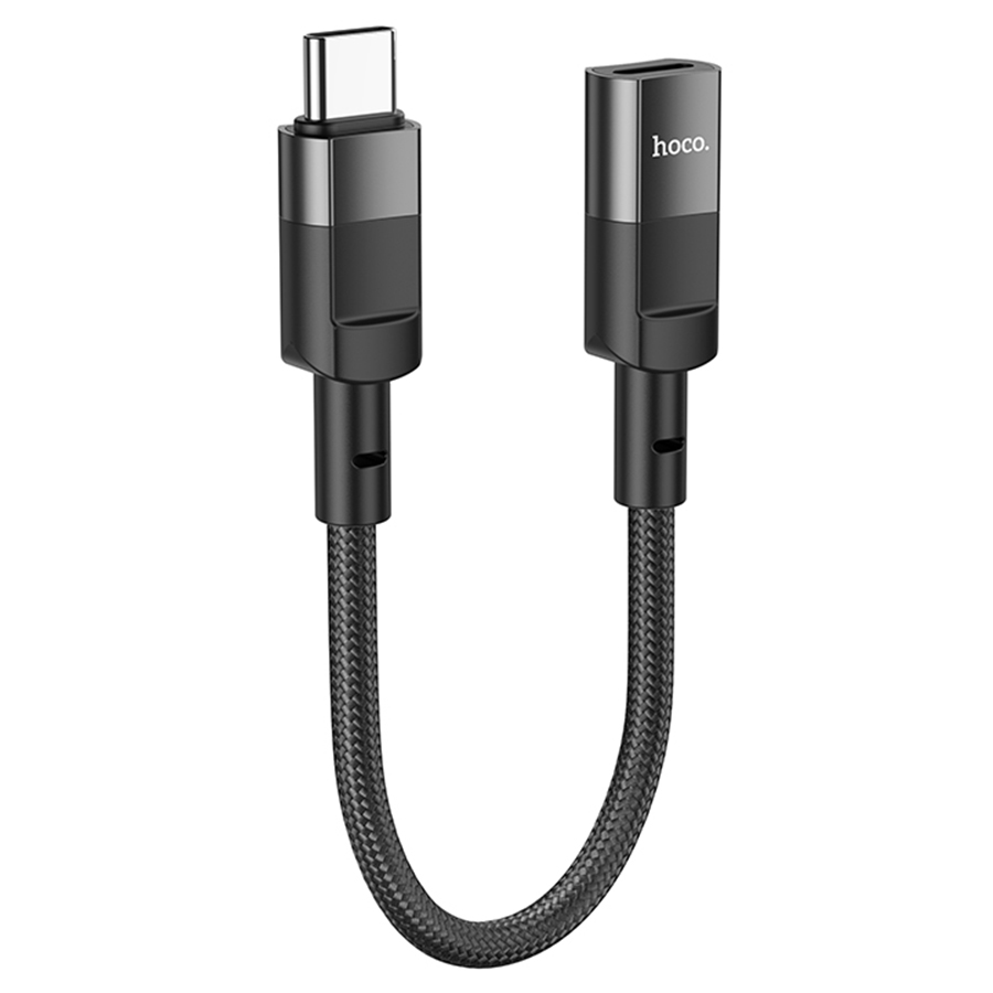 Переходник/Адаптер HOCO U107 Type-C (m) - Lightning (f), 10 см, черный фото
