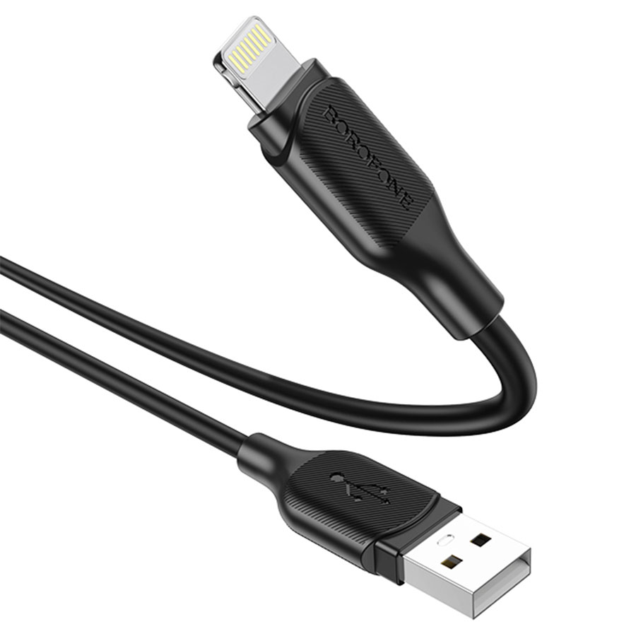 Кабель USB BOROFONE BX42 Encore USB - Lightning, 2.4А, 1 м, черный оптом недорого с доставкой Кабель USB BOROFONE BX42 Encore USB - Lightning, 2.4А, 1 м, черный фото