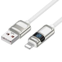 Кабель USB HOCO U137 Line USB - Lightning, 2.4А, 12W, 1.2 м, белый фото