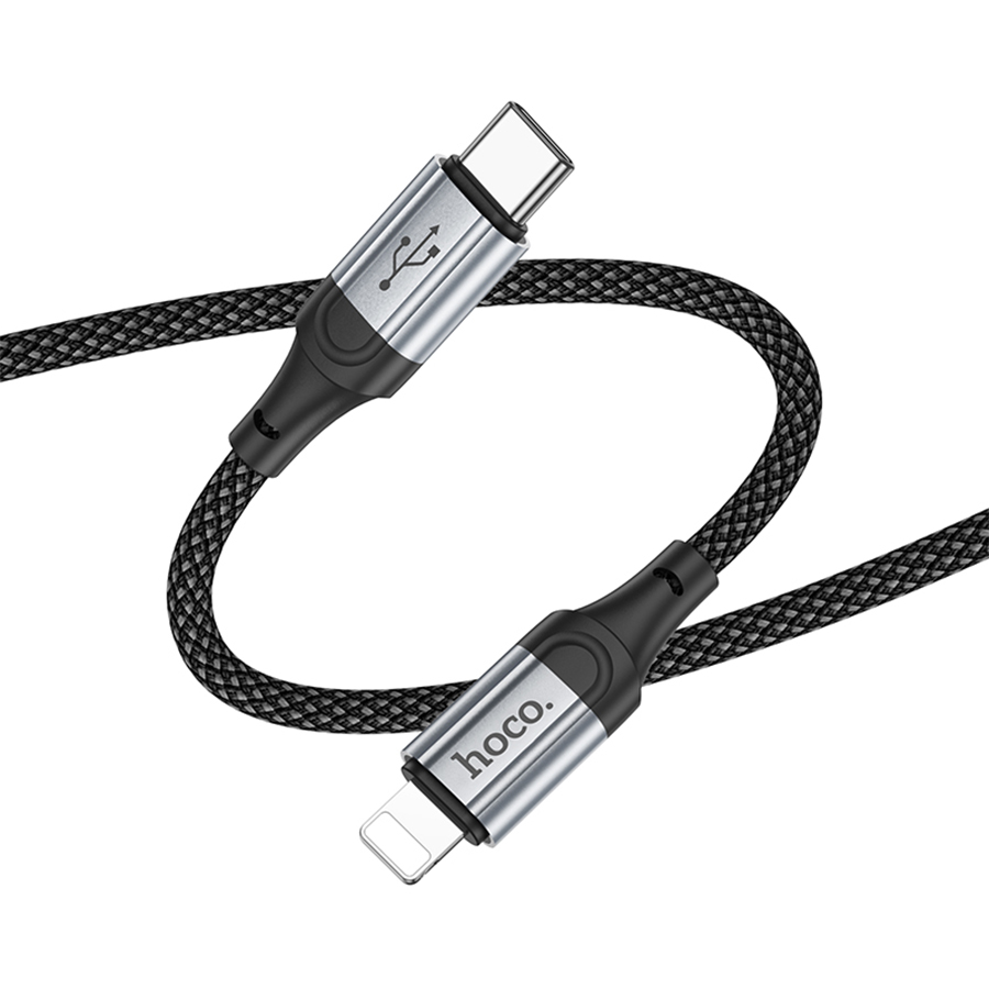 Кабель USB-C HOCO X102 Fresh Type-C - Lightning, 27W, 1 м, черный фото